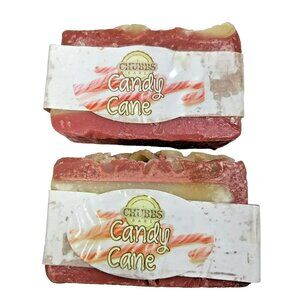 CHUBBS Pet Shampoo Soap Bar Lot of 2 Candy Cane 4oz Organic Dog Cat Animal